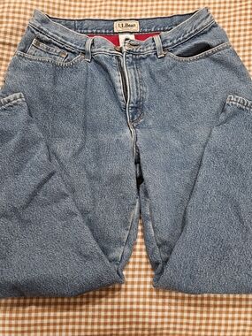 L.L. Bean Fleece Lined Straight Leg Women's Jeans